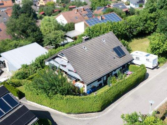 Hausansicht Vogelperspektive