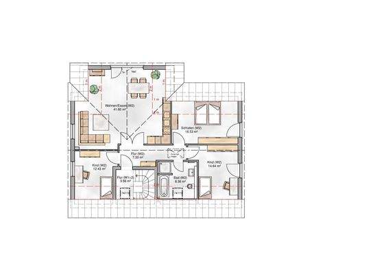 Grundriss Dachgeschoßwohnung