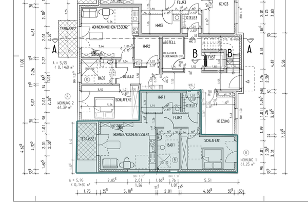 Grundriss Haus A EG WGH A1