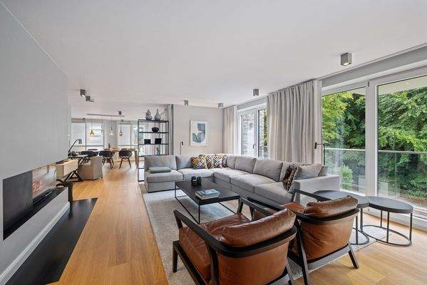 Wohnbereich mit Kamin