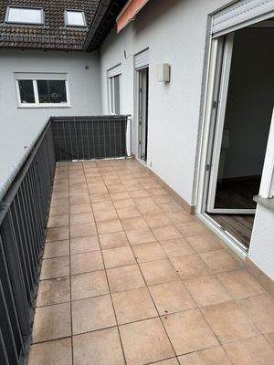 Balkon vom Schlafzimmer aus