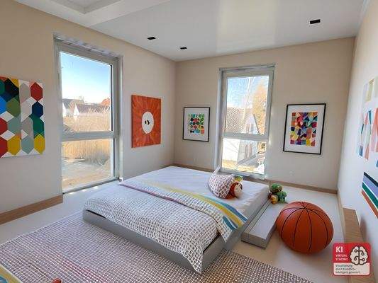 Kinderzimmer im 1. OG visualisiert