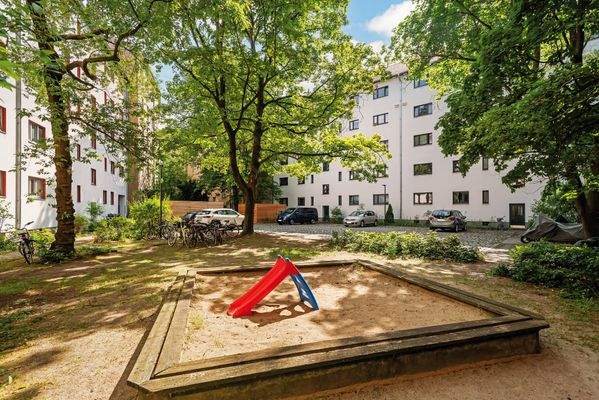 Spielbereich im Innenhof