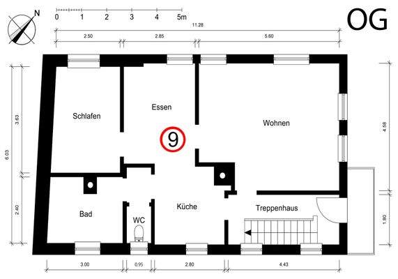 Nr. 12 Grundriss 1. OG 2D
