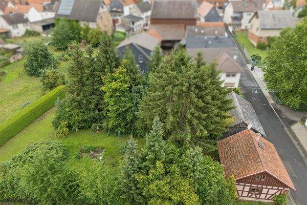 Luftbild Baugundstück und Altbestand 