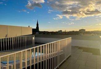 Blick über Ulm bei Sonnenuntergang