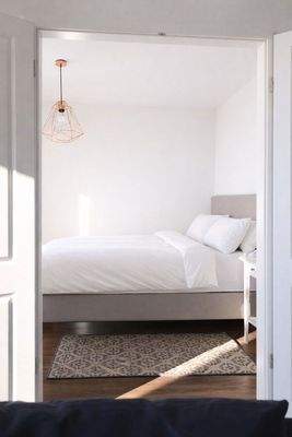 Blick auf Schlafzimmer 