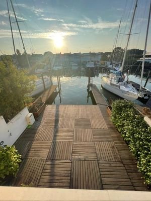 Blick Terrasse Liegeplatz