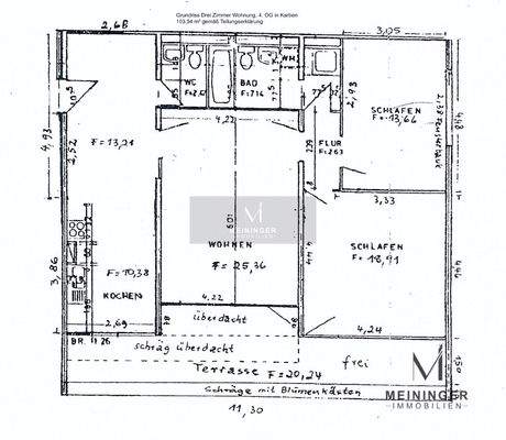 Grundriss Drei Zimmer ETW Karben