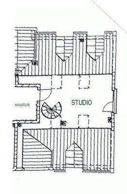 Grundriss-Skizze Studio