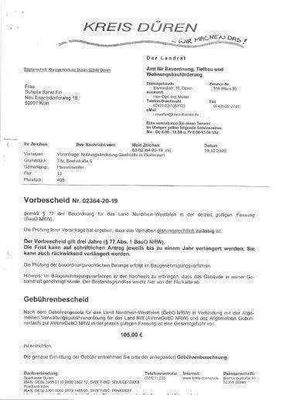 Vorbescheid Sanierung Bestand