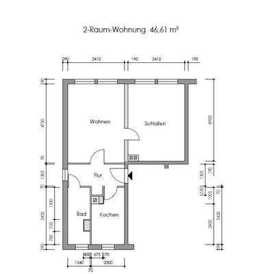 Grundriss der Wohnung