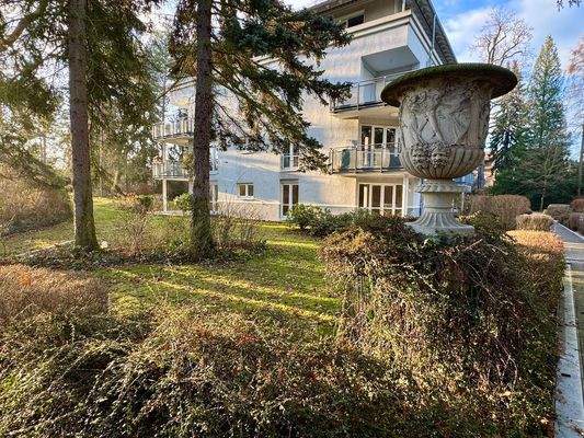 Blick auf den eigenen Gartenanteil