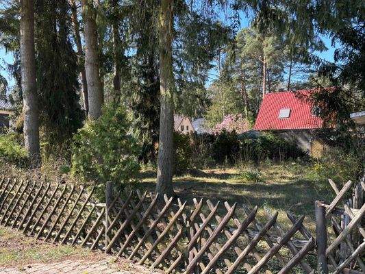 Blick auf das Grundstück