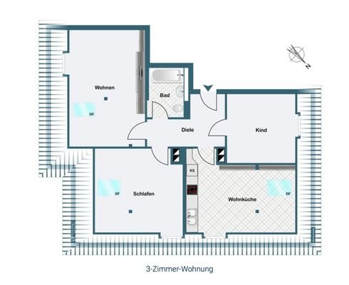 Grundriss_3_Raumwohnung