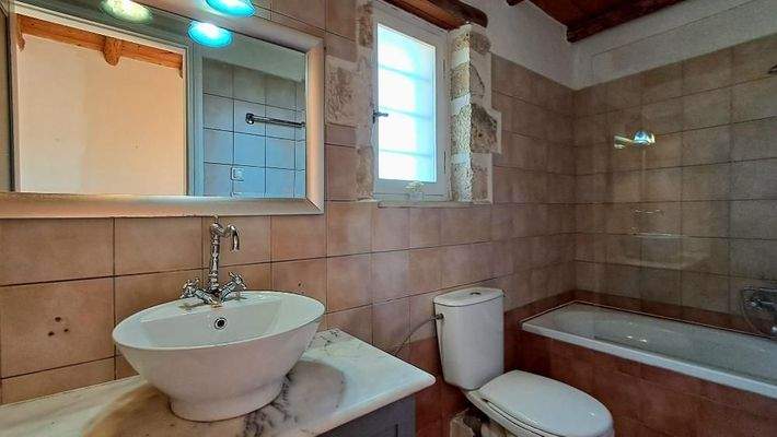 Kreta, Vamos: Traditionelle Steinvilla mit zwei Schlafzimmern, Garten und Erweiterungspotenzial