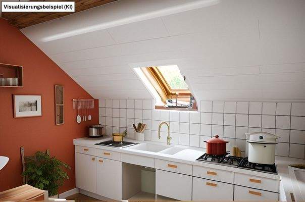 Küche DG als Einrichtungsbeispiel (von KI erstellt)