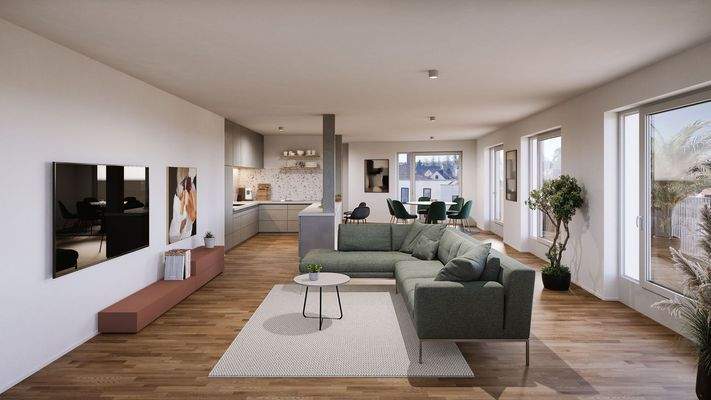 offenes Wohnen-Essen-Küche