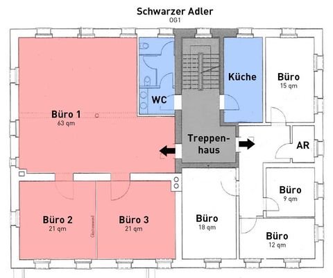 Grundriss OG1 Shared Office