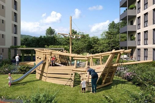 Das Neubauquartier liegt zwischen IGA Park und Ostseestrand