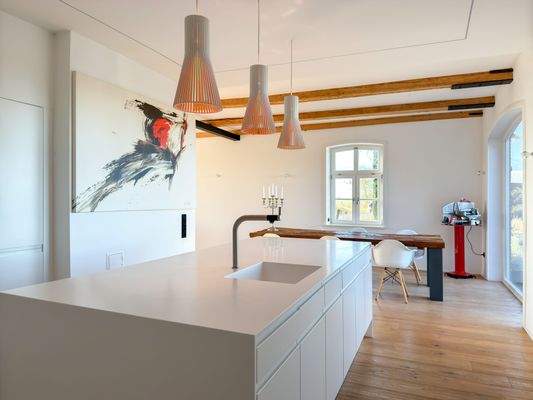 Design Küche mit Corian Oberfläche