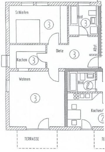 2-Zimmer-Wohnung EG mit eigenen Gartenanteil -