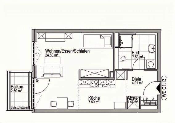 Grundriss Wohnungsnr. 35