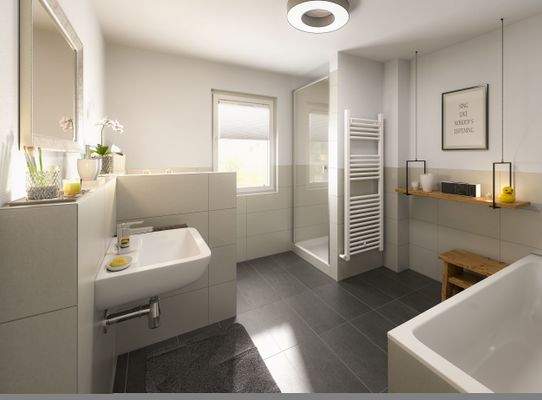 geräumiges Badezimmer