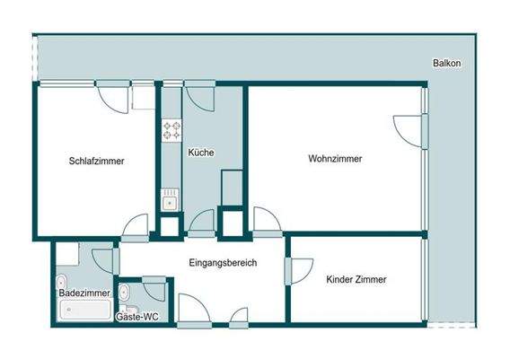 Grundriss Skizze 8. OG