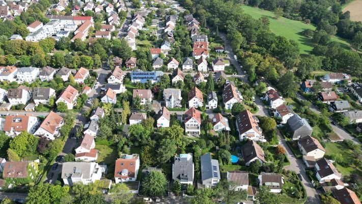  Lage / Grundstück mit Abrisshaus von oben