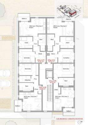 Grundriss - Haus A - 1.OG