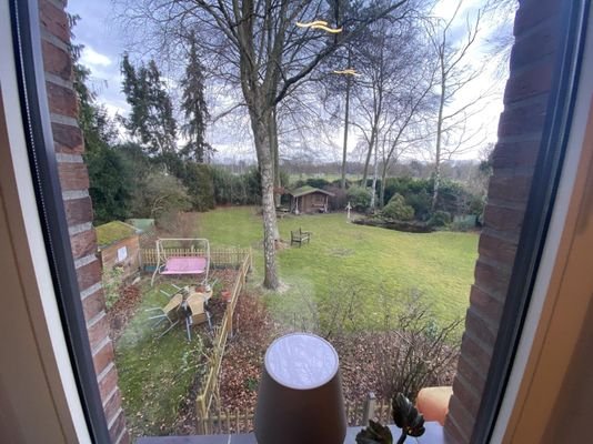 Blick in den Mietergarten (links)