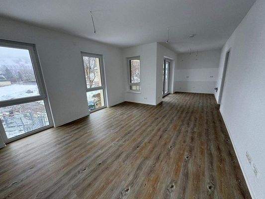 Wohnbereich und offene Küche