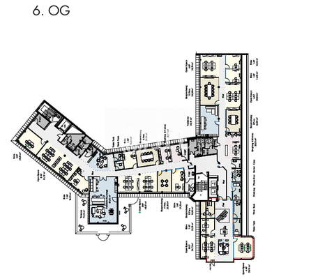 Grundriss 6. OG - 1.314 m²