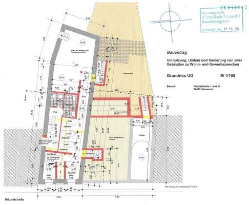 Mögliche Planung UG Nikolaistraße Speicher und Baulücke