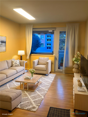 KI - Wohnzimmer möbliert