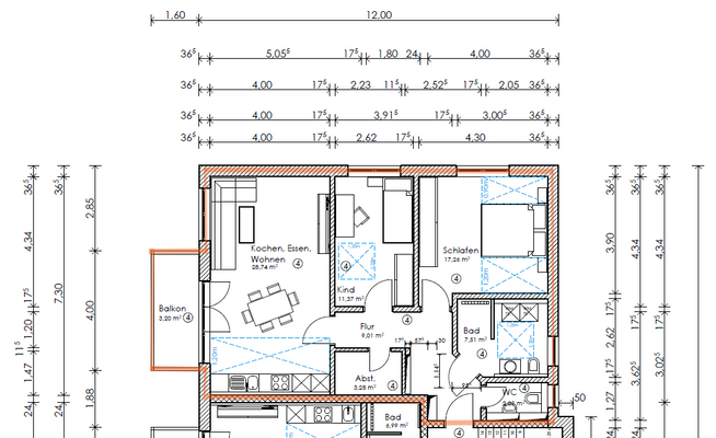 Grundriss Wohnung Nr. 4