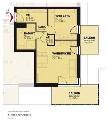 Grundriss: Ziegelhofstraße 64-66