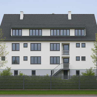 Außenansicht Haus visualisiert