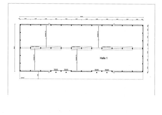 Grundrissplan Halle 1