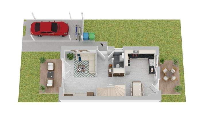 Erdgeschoss linke - unverbindliche Illustration