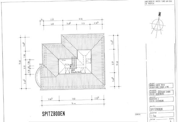 Grundriss Spitzboden