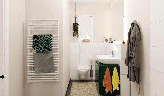 Modernes Tageslichtbad mit Dusche