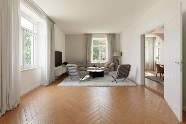 Wohnbereich - mit Möblierungsvorschlag