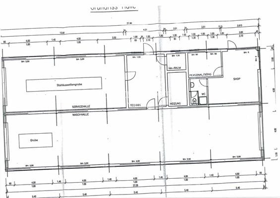 Grundriss Werkstatt