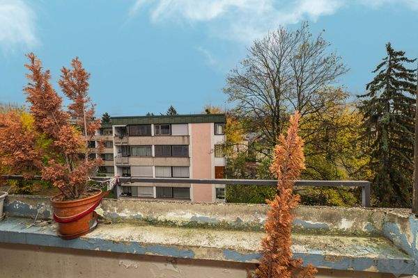 Balkon mit Blick ins Grüne