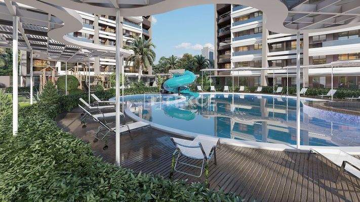 Apartments with Pool in Altıntaş Close to the Airport