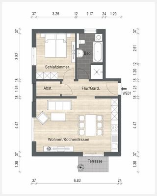 Grundriss - Erdgeschoss - WE 1