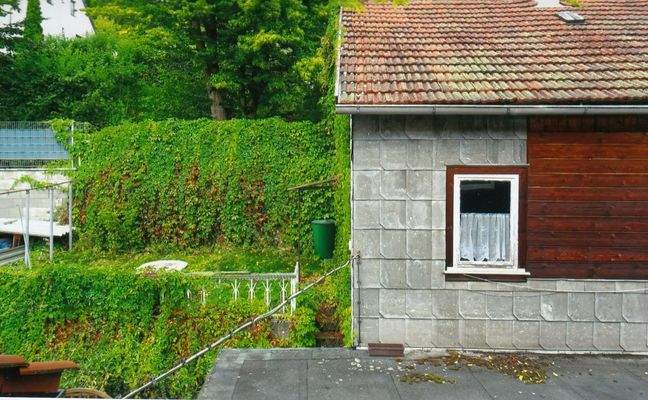 Hochterrasse an der Ferienwohnung