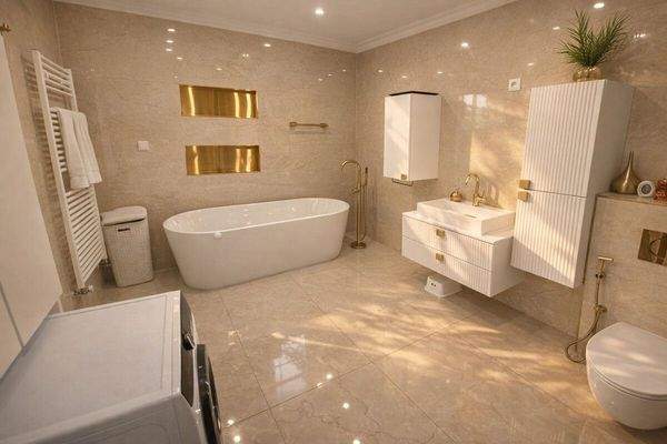 Badezimmer mit Wanne